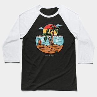 Vintage Retro Style West Coast Summer Vibes Paradise California Baseball T-Shirt